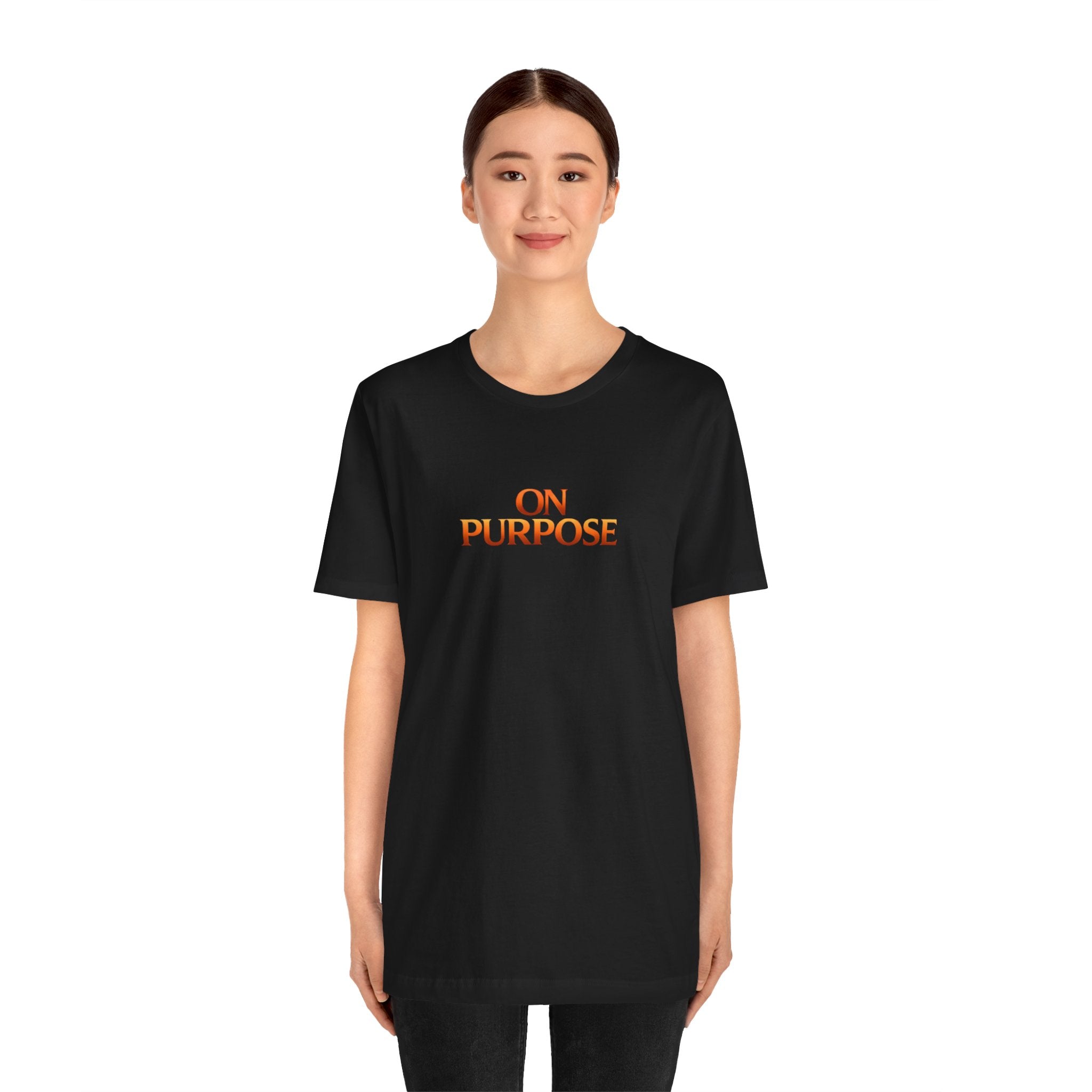 Strength Over Addiction Classic Black T-Shirt — "On Purpose" Recovery Tee