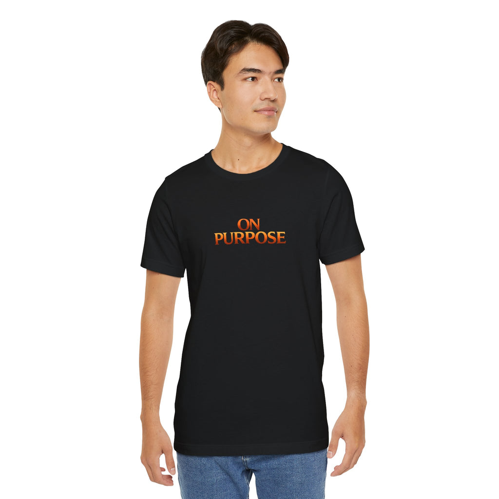 Strength Over Addiction Classic Black T-Shirt — "On Purpose" Recovery Tee