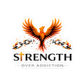 Strength Over Addiction Sticker — Inspirational Kiss-Cut Decal